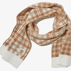 Timberland brown and White Plaid Scarf